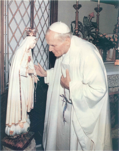 Pope John Paul Ii Praying The Rosary 